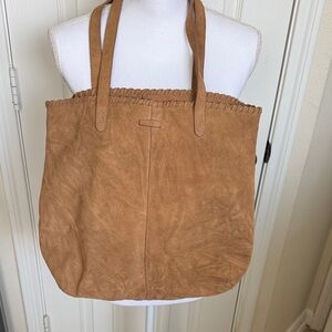 Toms Suede Tote in Camel Brown